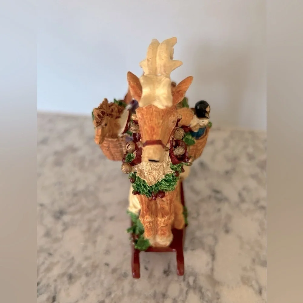 Reindeer Rocking Chair Christmas Figurine